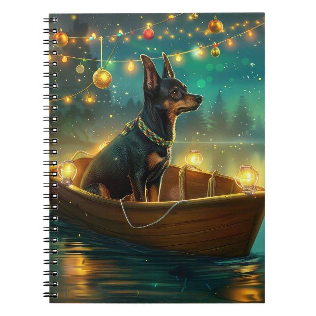 Australian Kelpie Christmas Festive Voyage Notebook (Front)