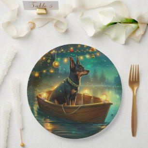 Australian Kelpie Christmas Festive Voyage Paper Plate