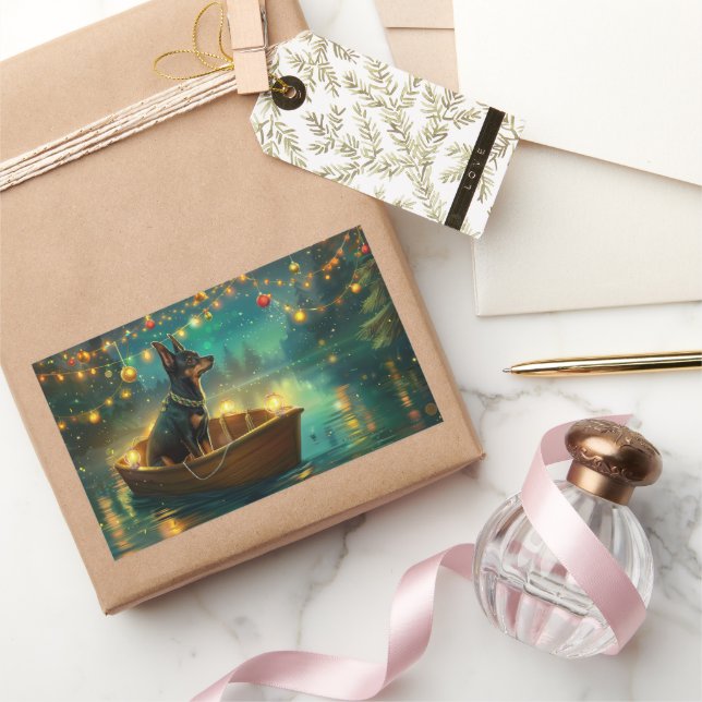 Australian Kelpie Christmas Festive Voyage Sticker (Gifting)