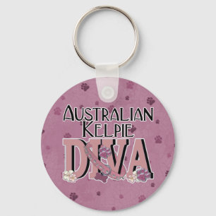 Australian Kelpie DIVA Keychain