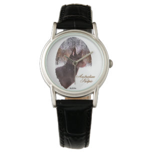 Australian Kelpie Dog Art Watch