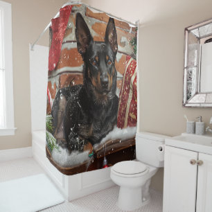 Australian Kelpie Dog Christmas Festive 