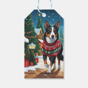 Australian Kelpie Dog Christmas Snow Holiday Gift Tags