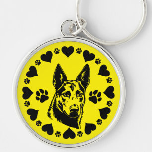 Australian Kelpie Dog Keychain