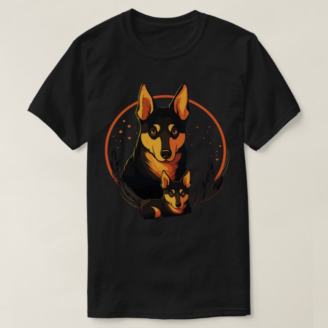Australian Kelpie Fathers Day T-Shirt (Design Front)