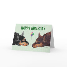 Australian Kelpie Happy Birthday Card