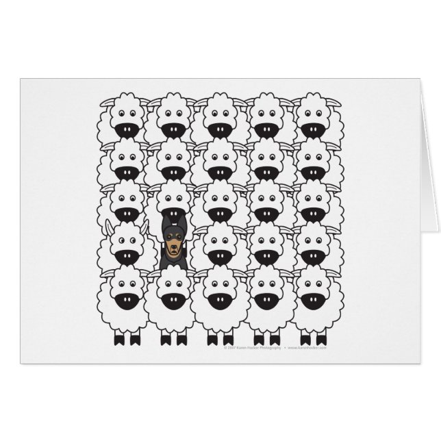 Australian Kelpie in the Sheep (Front Horizontal)