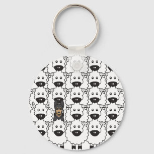 Australian Kelpie in the Sheep Keychain