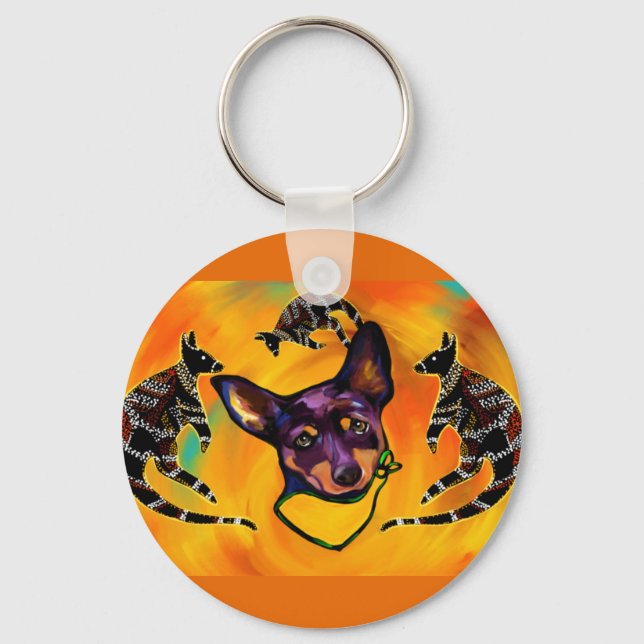 AUSTRALIAN KELPIE  KEYCHAIN (Front)