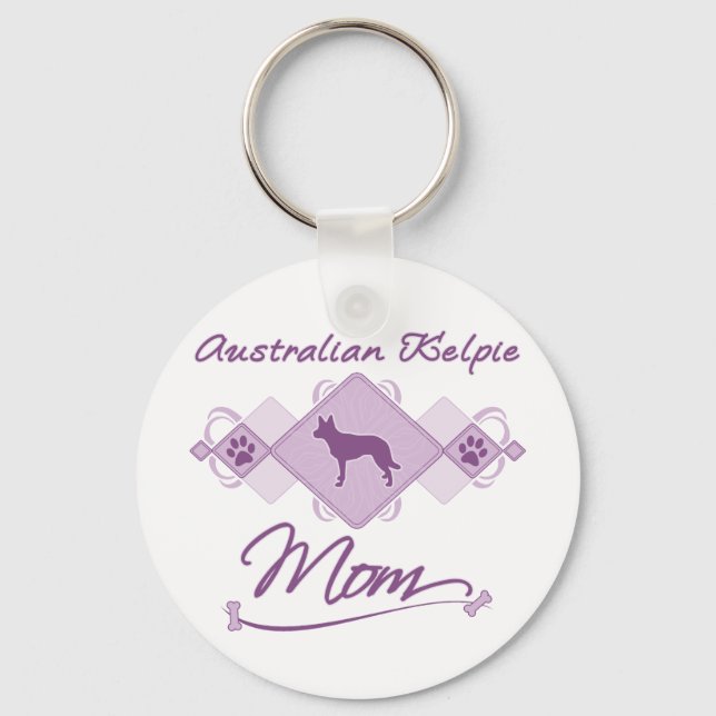 Australian Kelpie Mom Keychain (Front)