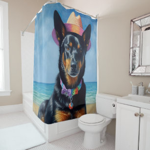 Australian Kelpie on Beach,dog lovers summer gift
