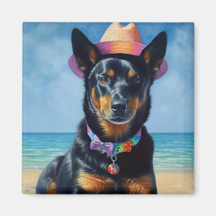 Australian Kelpie on Beach,dog lovers summer gift Magnet