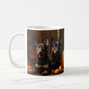 Australian Kelpie Puppy Autumn Delight Pumpkin Coffee Mug