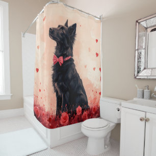 Australian Kelpie with Roses - Valentine's Day