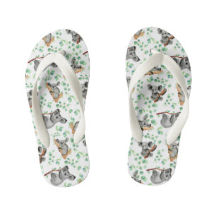 Australian Koala Bear Eucalyptus Tree Cute Kid's F Kid's Flip Flops