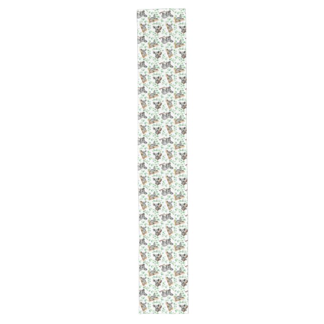Australian Koala Bear Eucalyptus Tree Cute  Long Table Runner (Front)