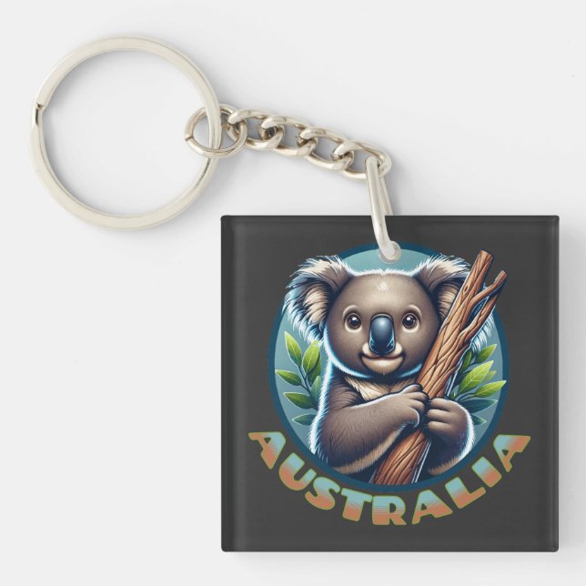 Australian Koala Bear Keychain (Front)