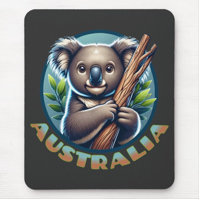 Australian Koala Bear Mouse Pad (Front)