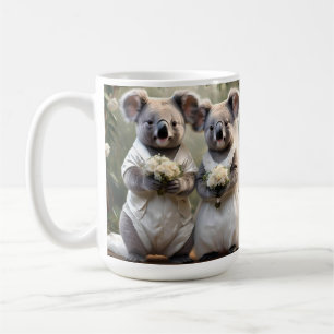 Australian Koala Bear White Wedding, Coffee Mug