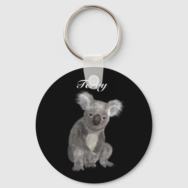 Australian Koala Personalized Keychain (Front)