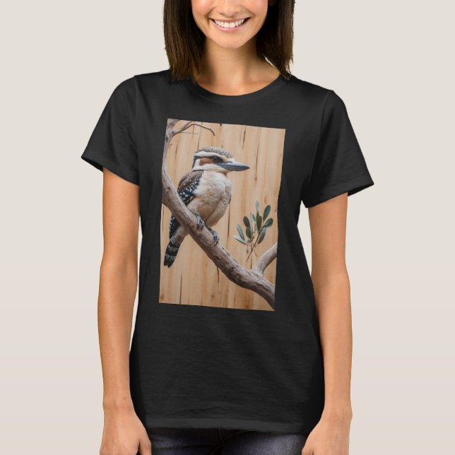 Australian Kookaburra in a Tree Wildlife Art T-Shirt (Front)