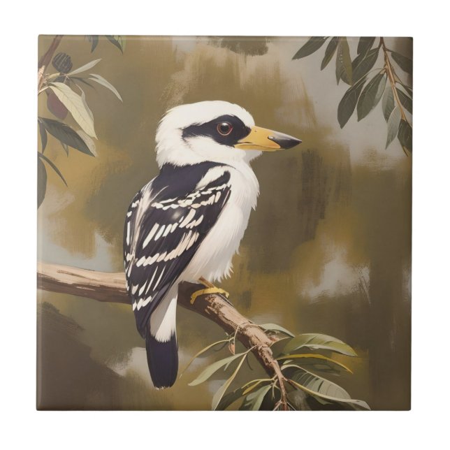 Australian Kookaburra Painting, Tile (Front)