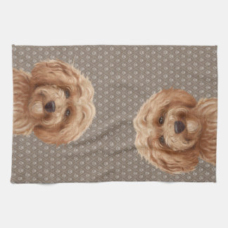 Australian Labradoodle Goldendoodle Beige Kitchen Towel
