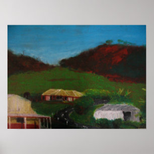 Australian Landscape-Chapman Valley, Geraldton Poster