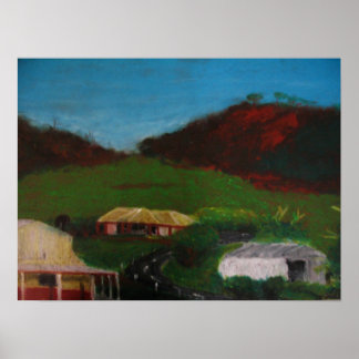 Australian Landscape-Chapman Valley, Geraldton Poster