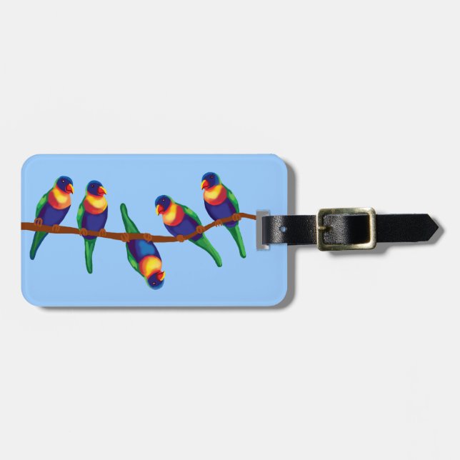 Australian lorikeets luggage tag (Front Horizontal)