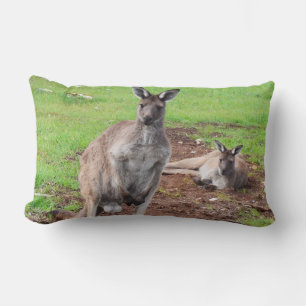 Australian Male Buck Kangaroo Lumbar Cushion. Pillow