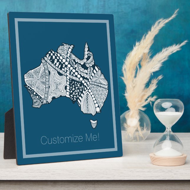 Australian Map Art Plaque (Side)