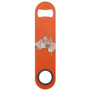 Australian Map Art Speed Bottle Opener