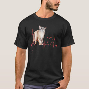 Australian Mist Heartbeat Funny Cat Mom Cat Dad Ca T-Shirt
