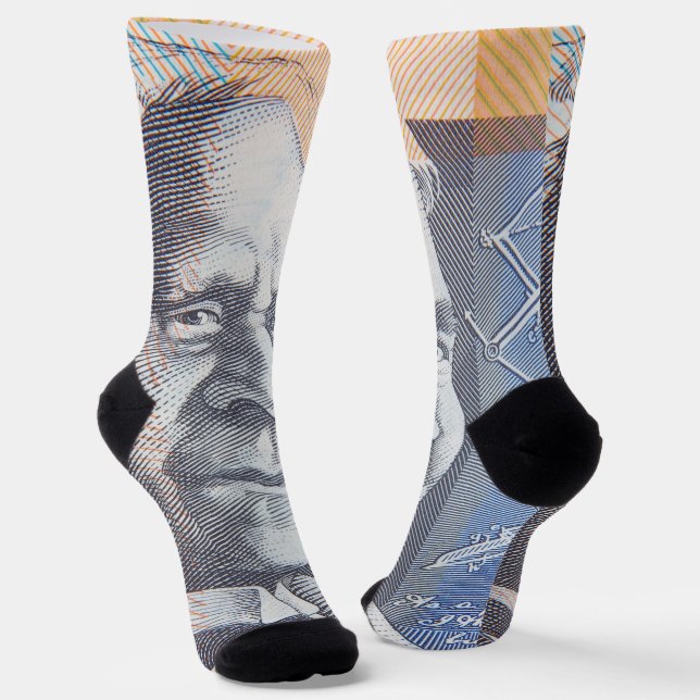 Australian money dollars socks (Angled)