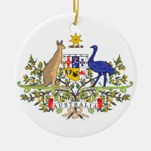 Australian national emblem ceramic ornament