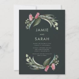 Australian Native Gum Blossom Wedding Invitation