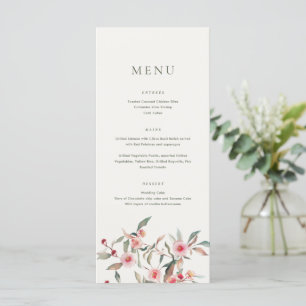Australian Native Gum Blossom Wildflower Wedding Menu