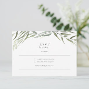 Australian Native Gum Leaf RSVP Card