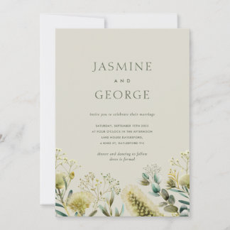 Australian Native Watercolour Wildflower Invitation