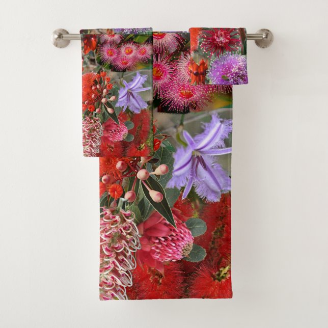 Australian Native Wild Flowers Bath Towel Set (Insitu)
