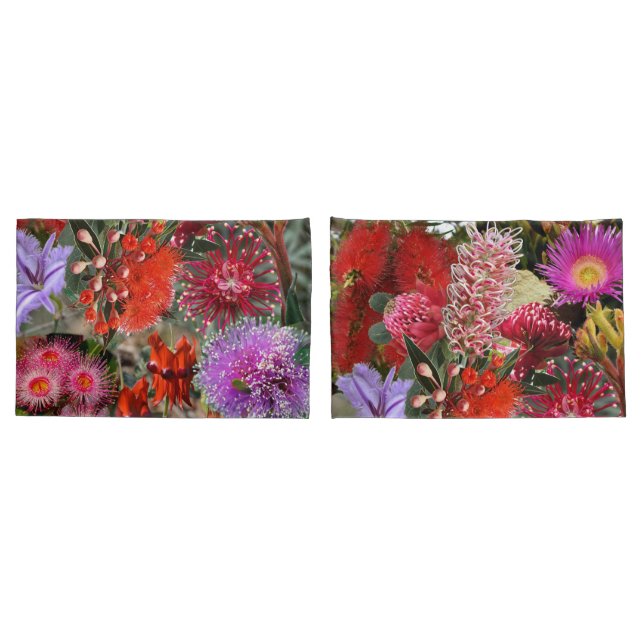 Australian Native Wild Flowers Pillowcase (Back-Set)