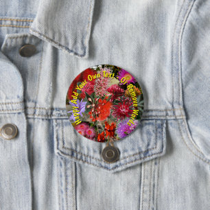 Australian Native Wild Flowers Small Badge 3 Inch Round Button