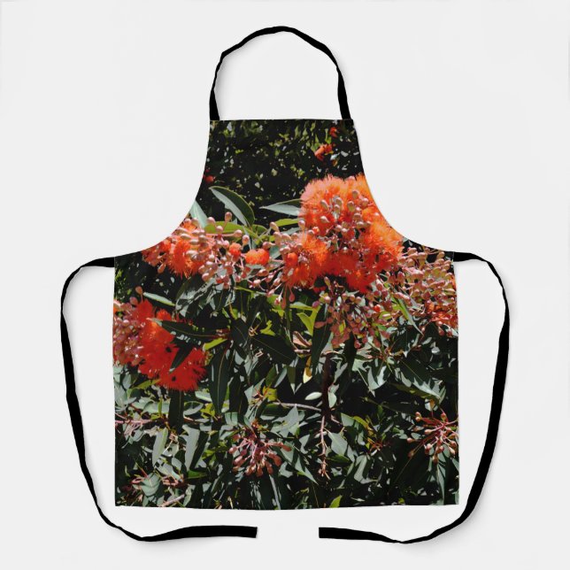 Australian Orange Eucalyptus Tree Full Print Apron (Front)
