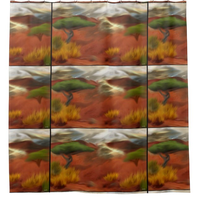 Australian Outback Dawn Abstract Art (Front)