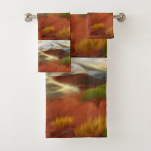 Australian Outback Dawn Abstract Art Bath Towel Set