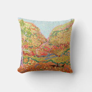 Australian outback landscape art throw pillow