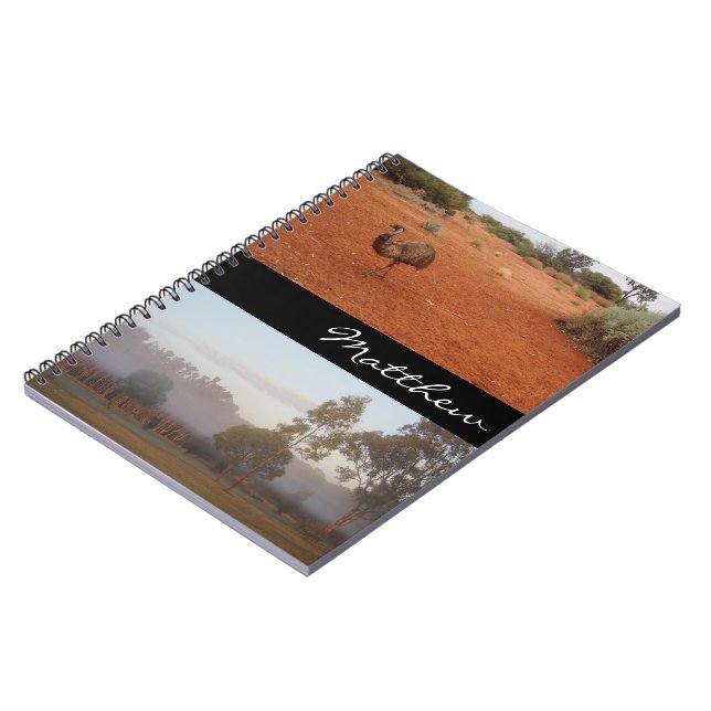 Australian outback notebook with name (Left Side)