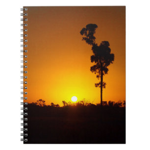 Australian outback sunset notebook