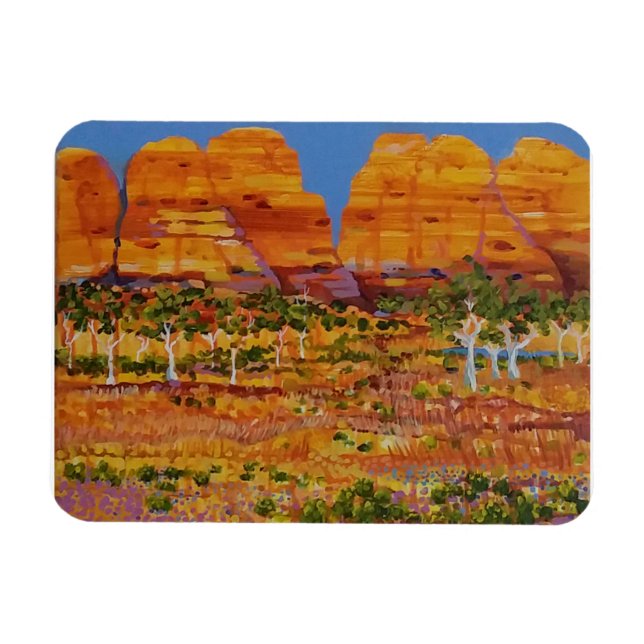 Australian Outback with wildflowers Magnet (Horizontal)